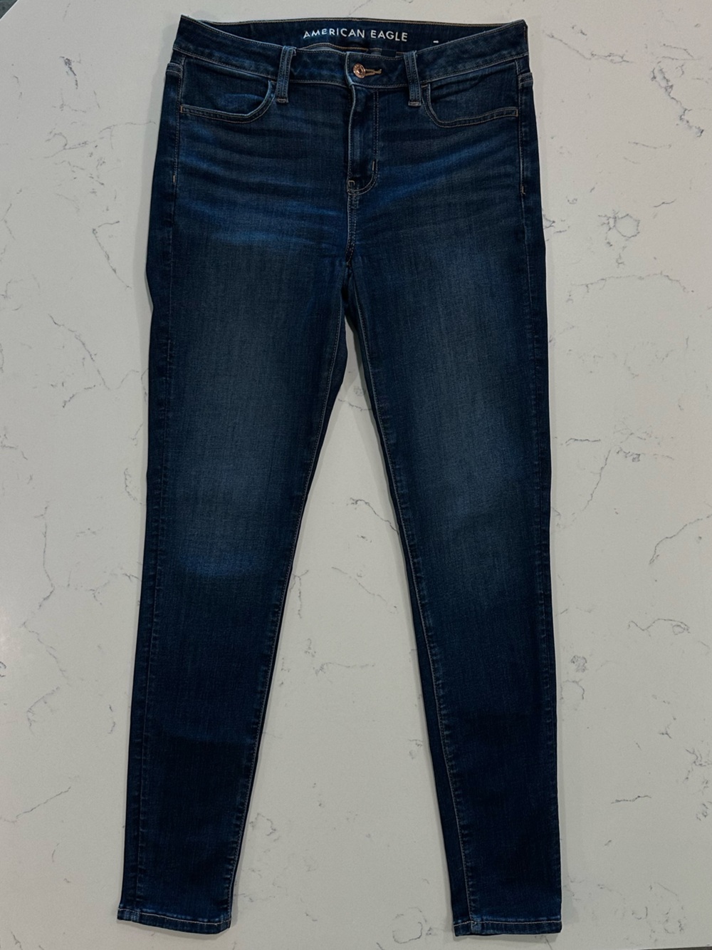 American Eagle Next Level Stretch Skinny Jeans Size 4 Regular Dark Wash Denim